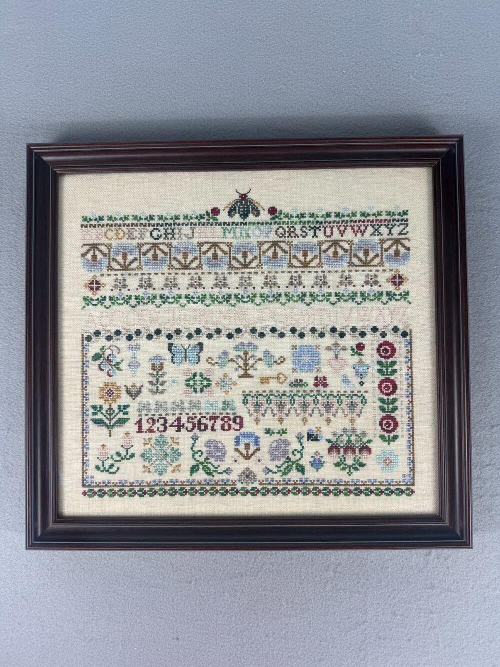 Finished Framed Butternut Road Summer Sampler Marilyn Leavitt Imblum Cross Stitc